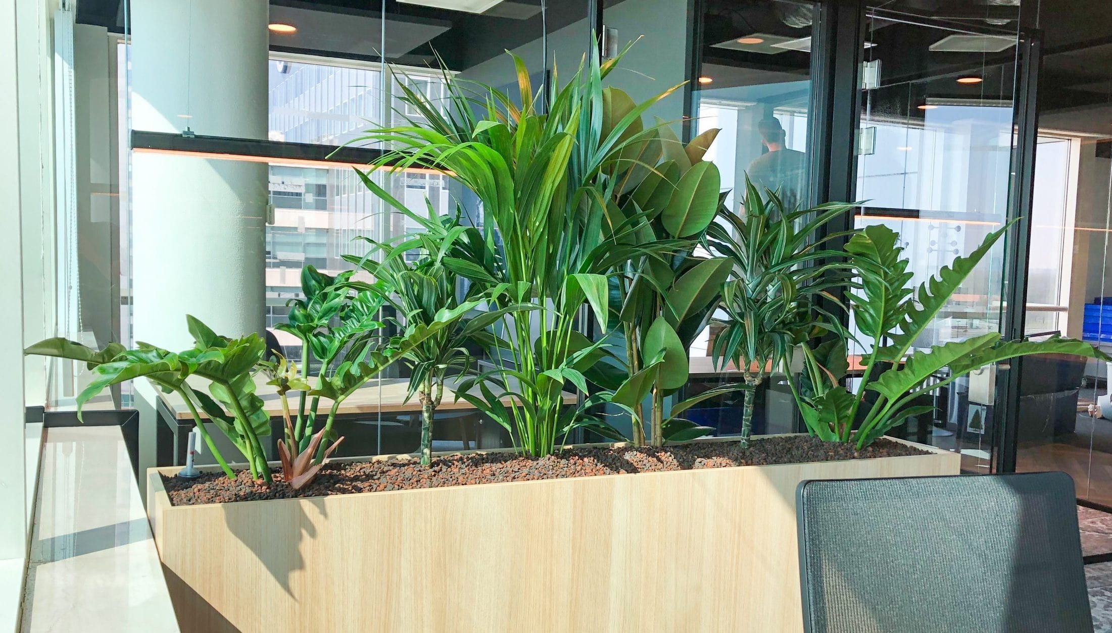 Roomdivider met beplanting